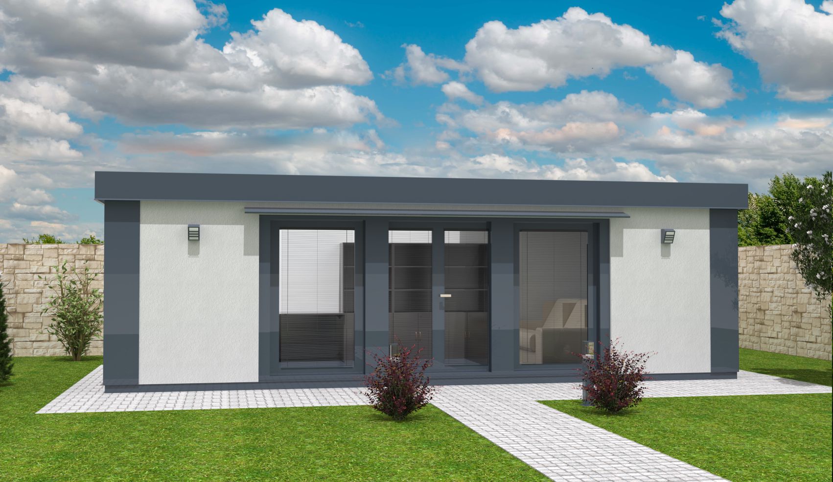 Zahradní domek 8m x 3m, zateplený pro celoroční užívání 