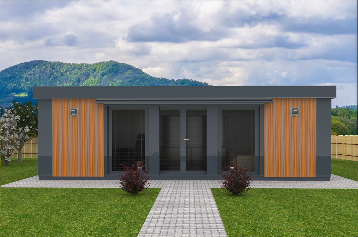 Zahradní domek 8m x 3m, zateplený pro celoroční užívání